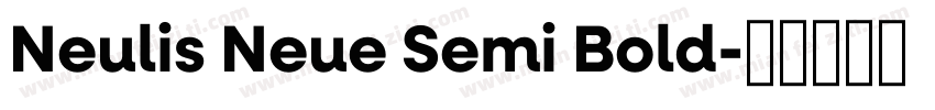 Neulis Neue Semi Bold字体转换